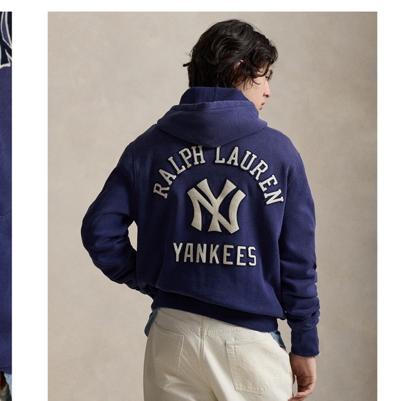 Ralph Lauren Navy Cobalt Blue NY Yankees Hoodie - Picture 5 of 5